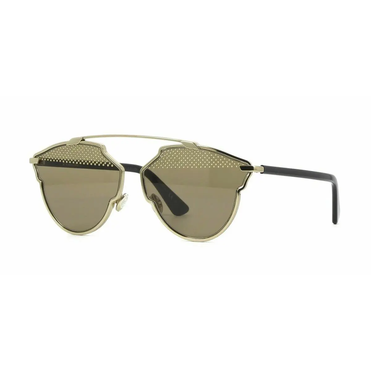 Christian Dior So Real S Studded RHL/5V Gold/black Sunglasses - RHL5V, Frame: Black, Lens: Brown