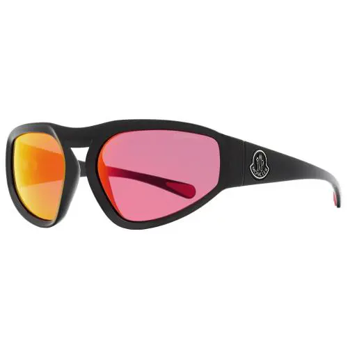 Moncler Pentagra Sunglasses ML0248 01U Shiny Black 62mm - Frame: Shiny Black