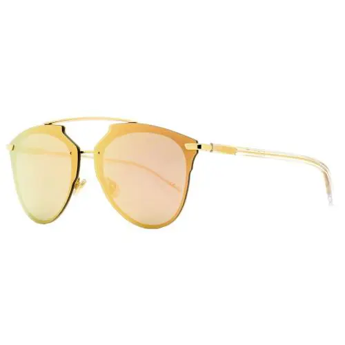 Christian  Reflected P S5ZRG Gold Crystal Frame Mirrored Lens 63mm by Dior