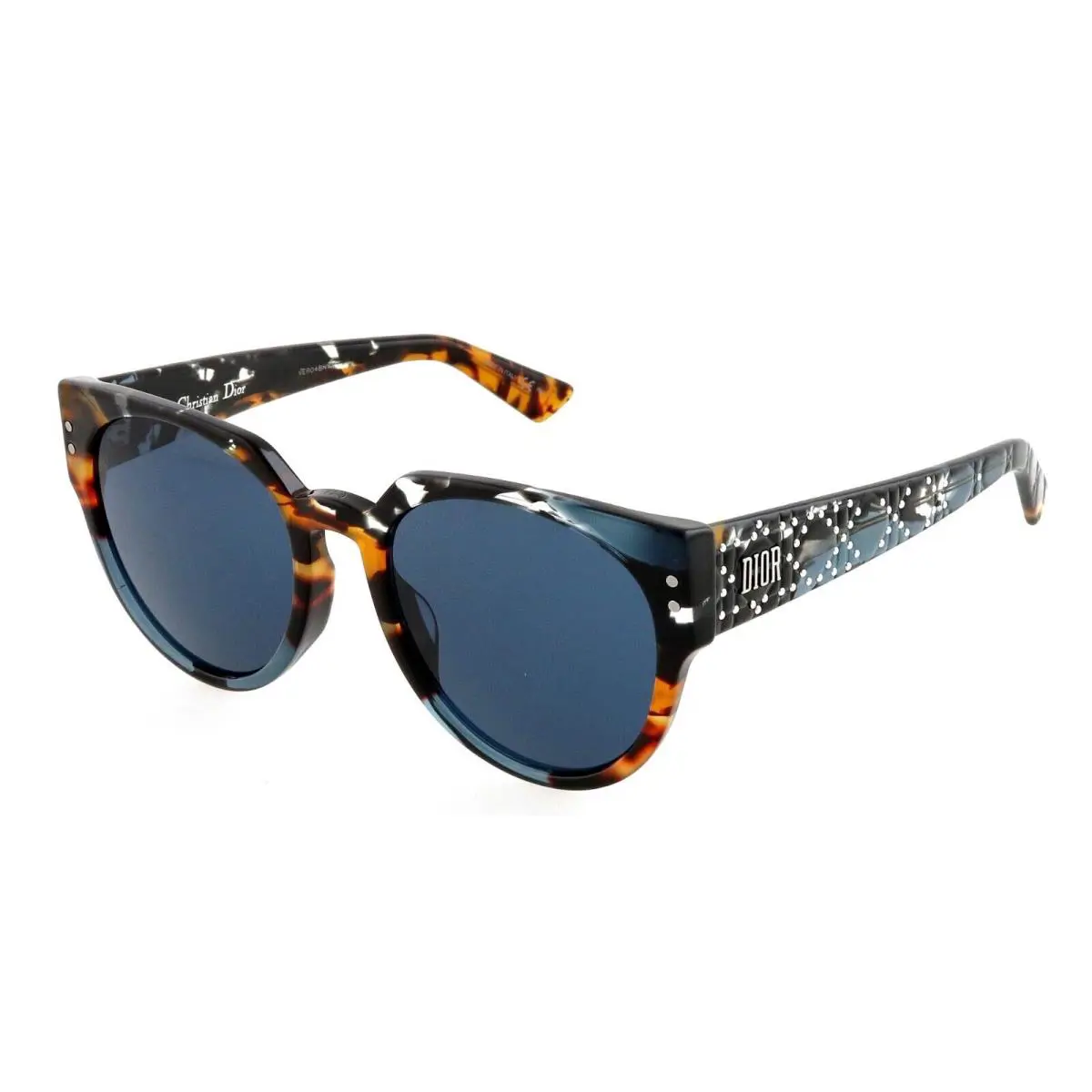 Christian  LadyStuds3F Jbwku 54mm Blue Brown Sunglasses Italy by Dior