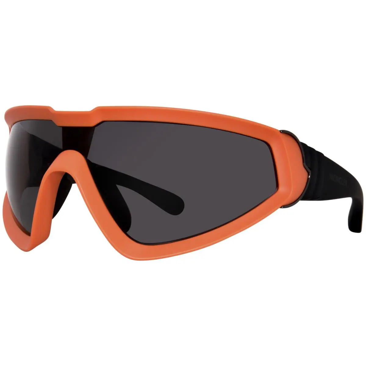 Wrapid ML0249 43A Sunglasses Men`s Matte Orange/smoke Shield Lens 141mm by Moncler