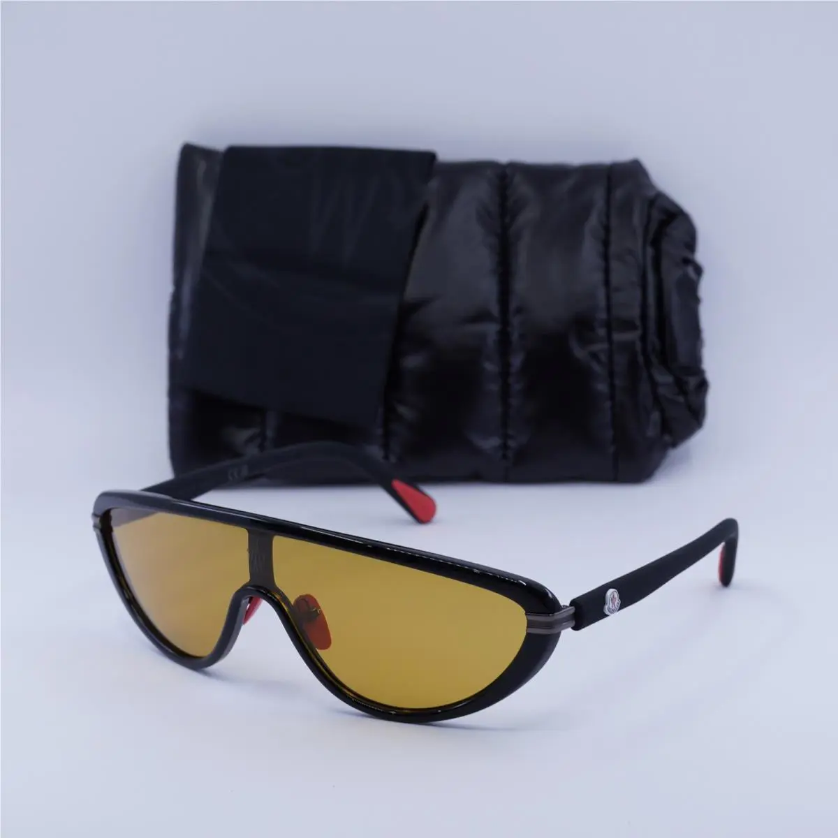 Moncler ML0239 01E Shiny Black/brown 0-0-140 Sunglasses - Frame: Shiny Black, Lens: Brown, code: 01E