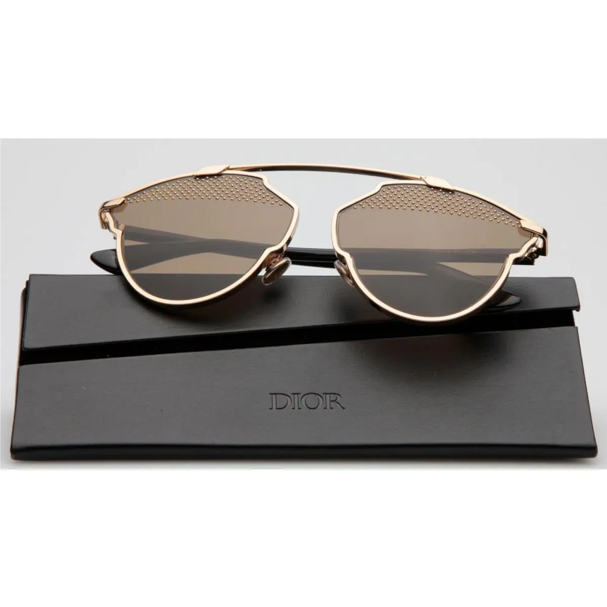 Christian Dior Diorsoreals RHL5V Gold Black Sunglasses Frame 59-13-140 Italy