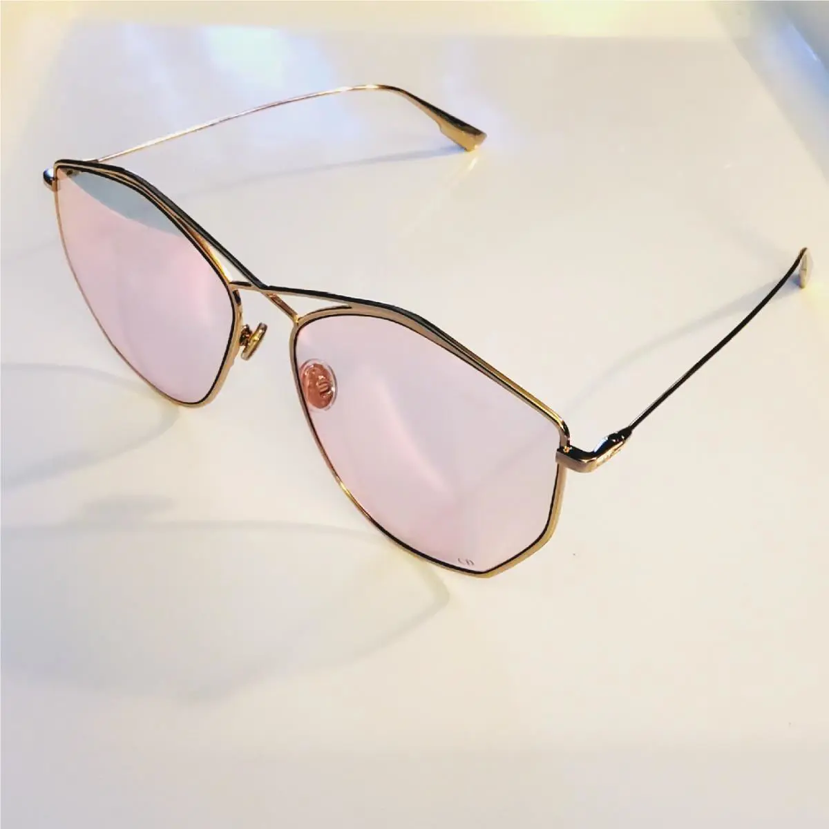 Dior Rose Gold/pink 59MM Geometric Sunglasses