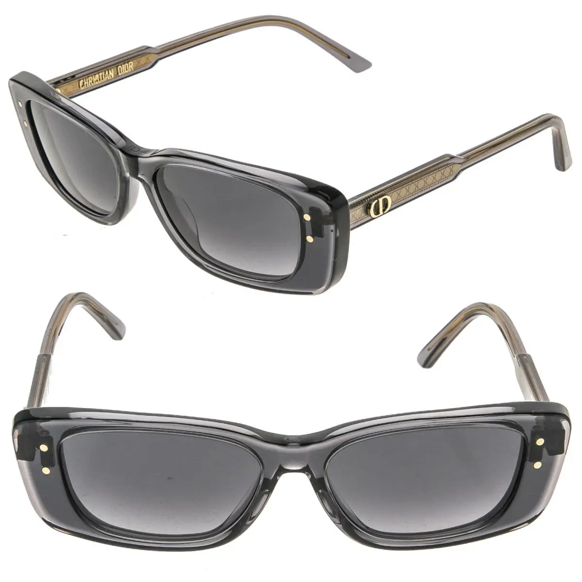 Christian  Highlight Cannage Crystal Gray S2I Sunglass highlight CD40124 by Dior