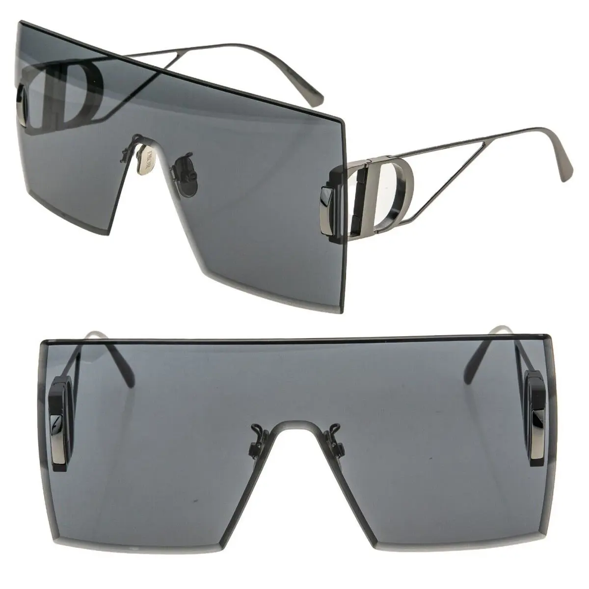 Christian  Montaigne Gunmetal 30Montaigne M1U Oversized Sunglass CD40102U by Dior