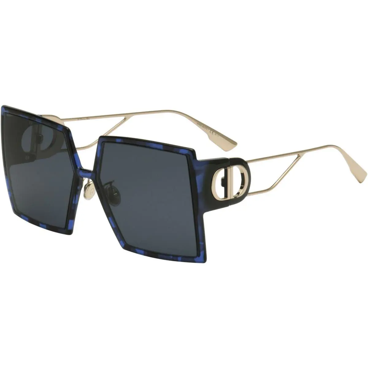 Large Blue Black Havana Sunglasses “30 Montaigne” by Dior