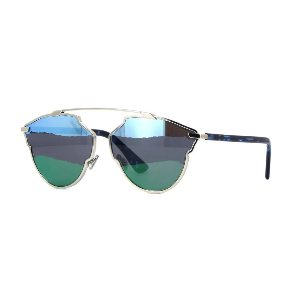Christian  SO Real A Palladium Blue Havana/blue Black Green 3YG9P Sunglasses by Dior