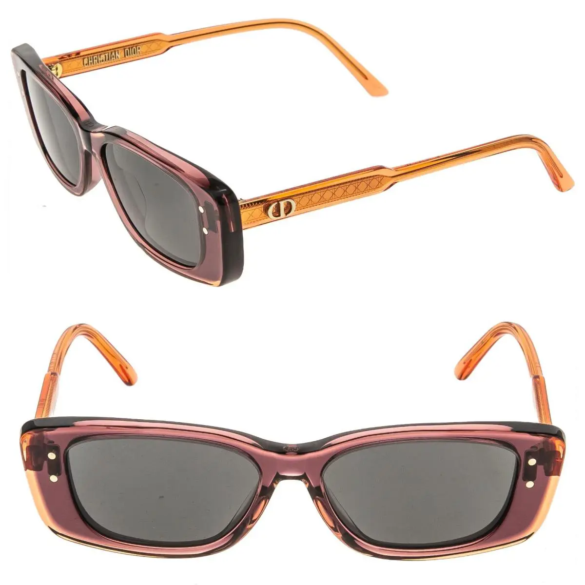 Christian Dior Highlight Cannage Crystal Orange Red S2I Sunglass Diorhighlight