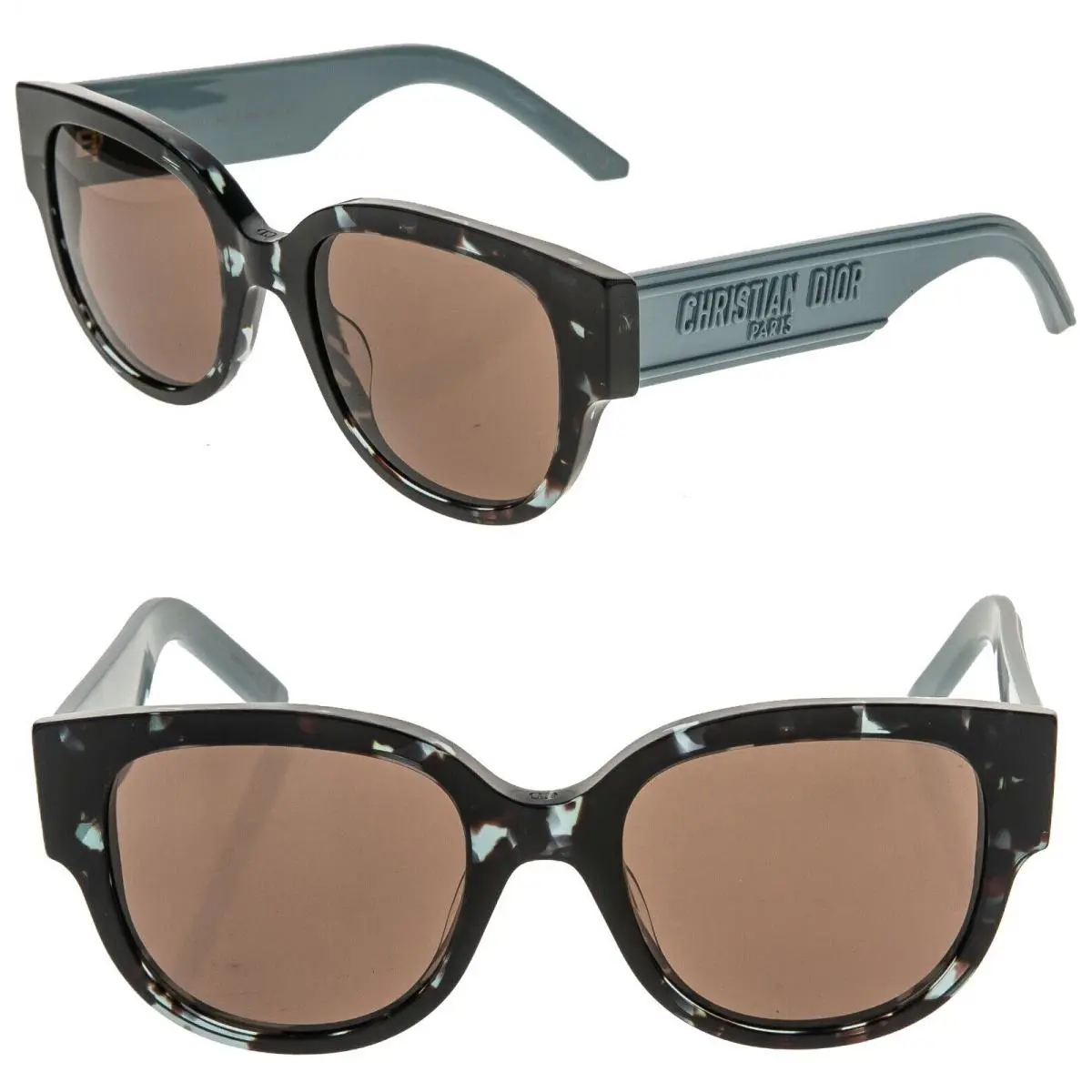 Christian  Wild BU Green Brown Book Tote Logo Sunglasses CD40021U Wildior by Dior