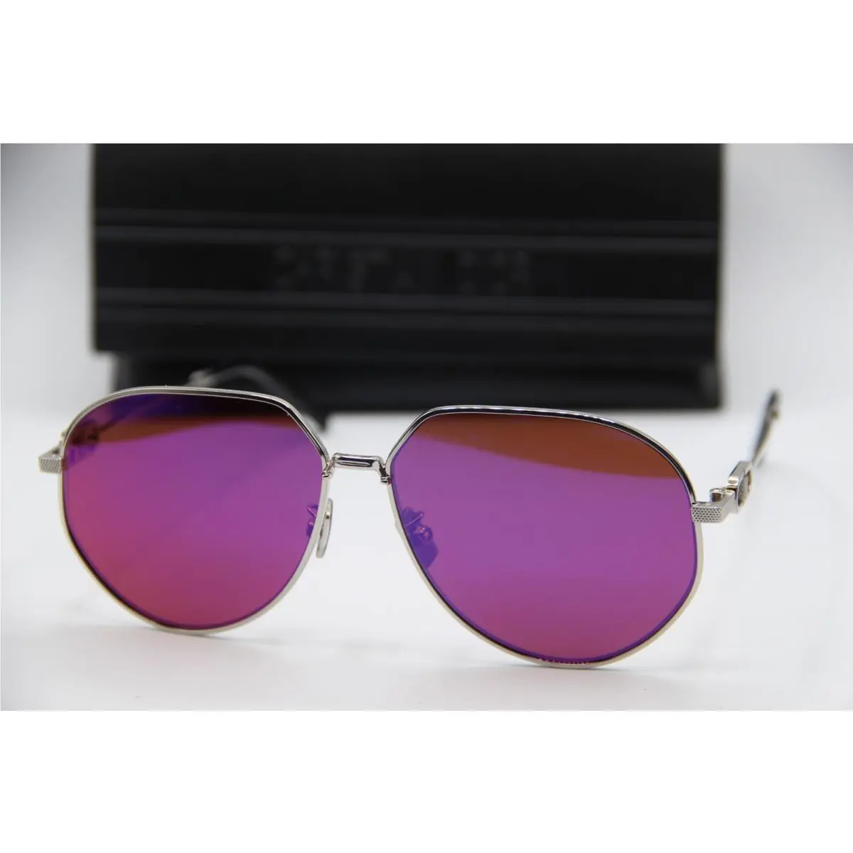 Christian  CD Link A1U F0D7 Silver Blk Sunglasses W/case 61-13 by Dior