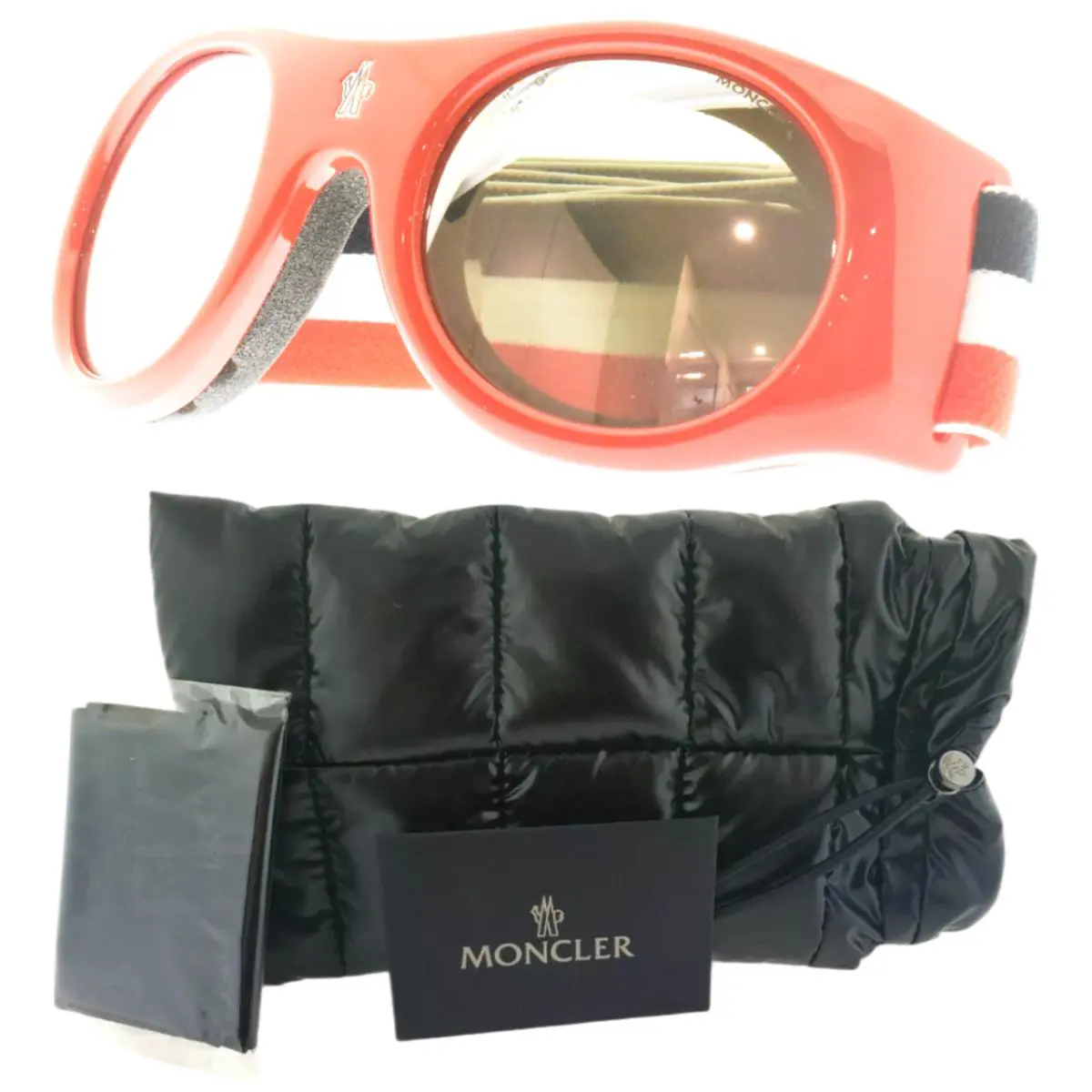 Moncler ML0051 68C Red Goggles Full Rim Unisex Sunglasses