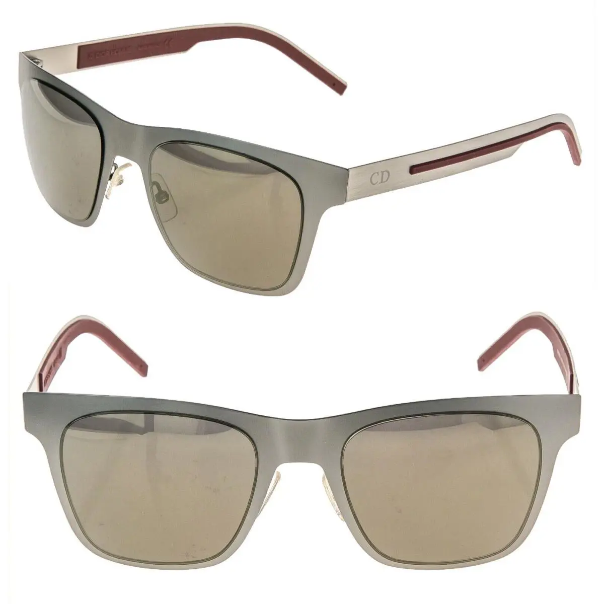 Christian Dior Homme 0189 Ruthenium Red Gold Mirrored Metal Sunglasses DIOR0189