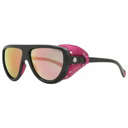 Shield Sunglasses ML0089 01Z Black/pink Leather 57mm 0089 by Moncler