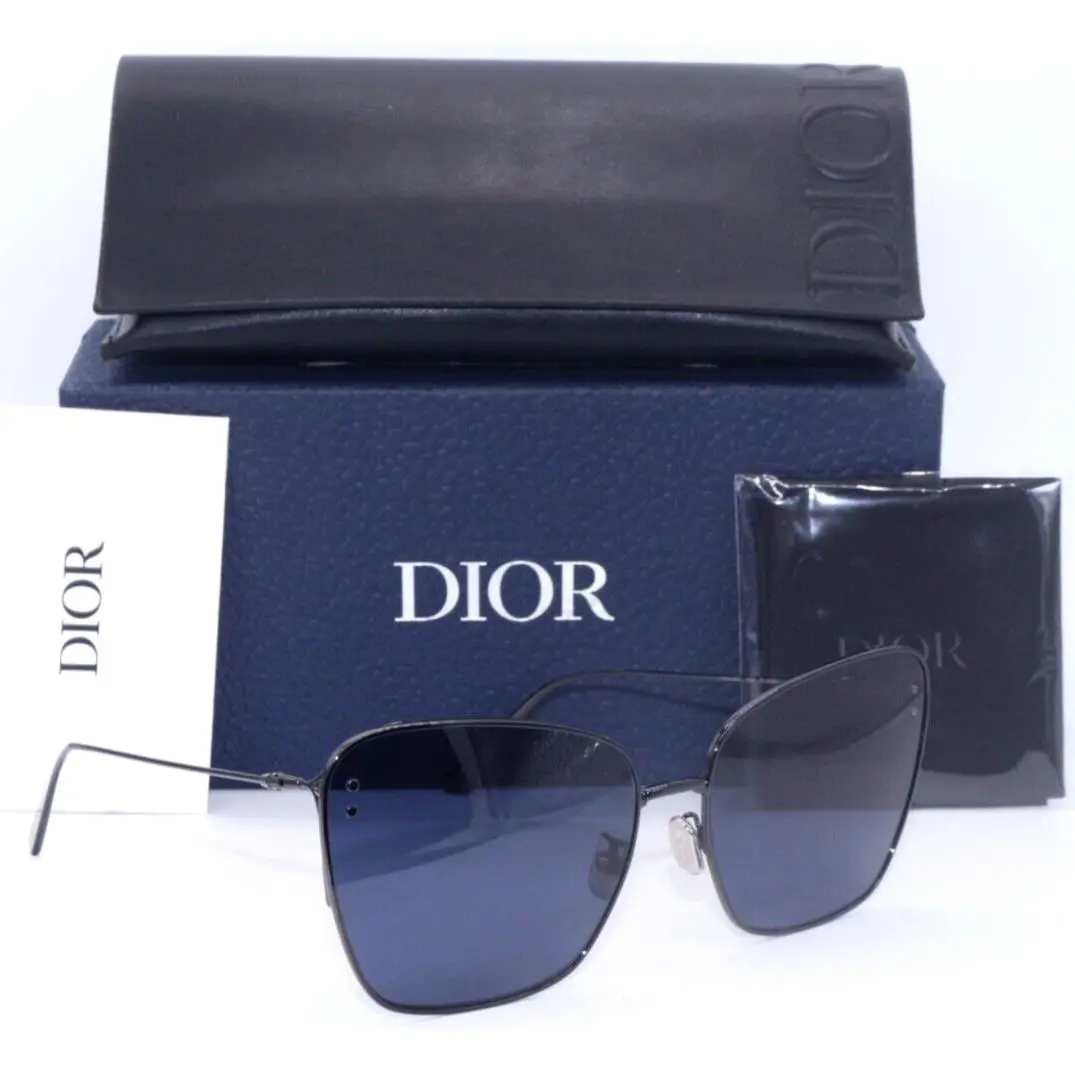 Christian  Missdior B2U H4B0 Black/blue Lens Sunglasses 63-17 by Dior