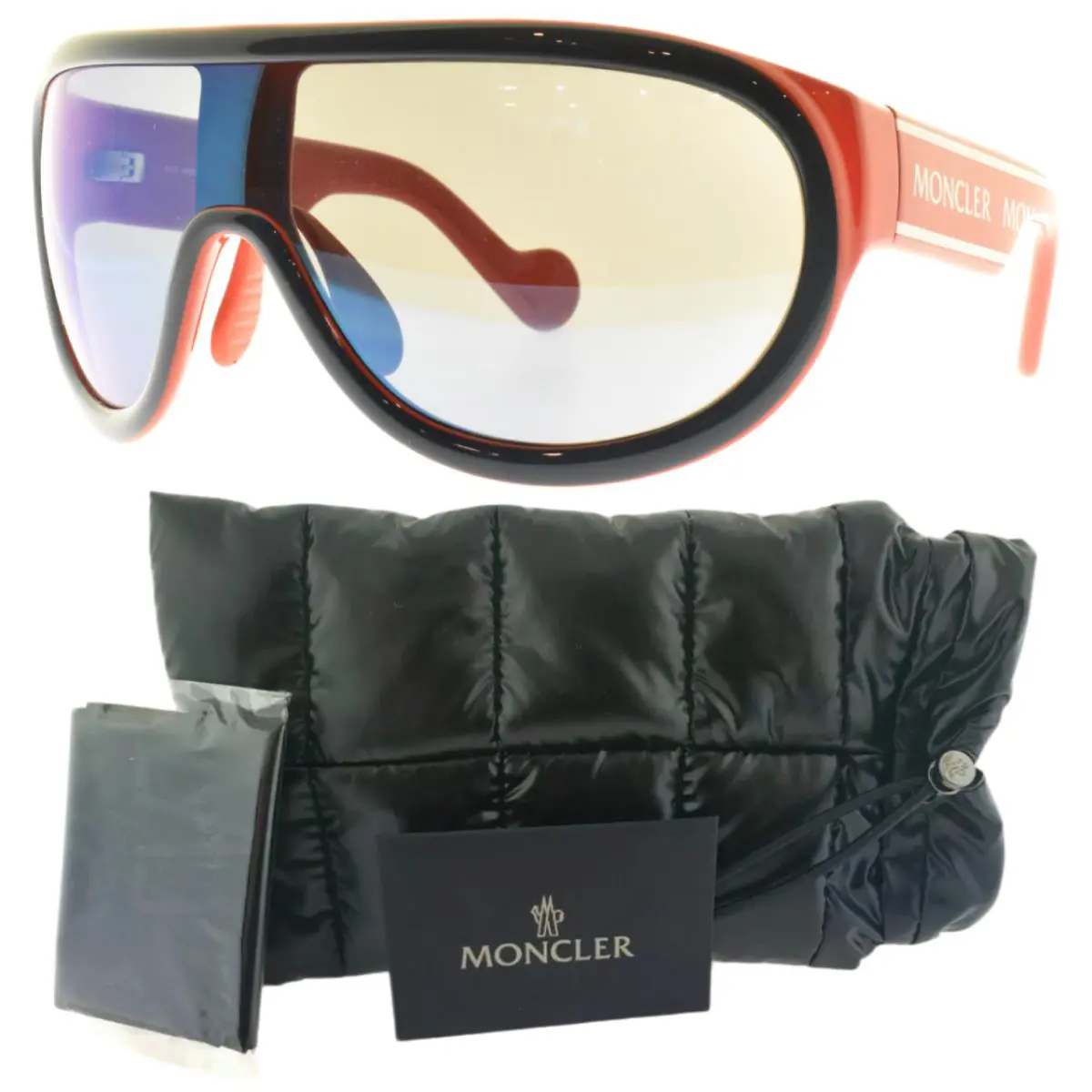 ML0106 92C Red Blue Mirror Lens Shield Sunglasses Unisex by Moncler