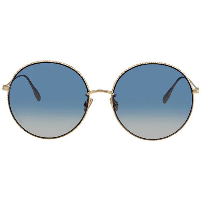 Society 60MM Round Blue Gold Woman`s Sunglasses R1645 by Dior