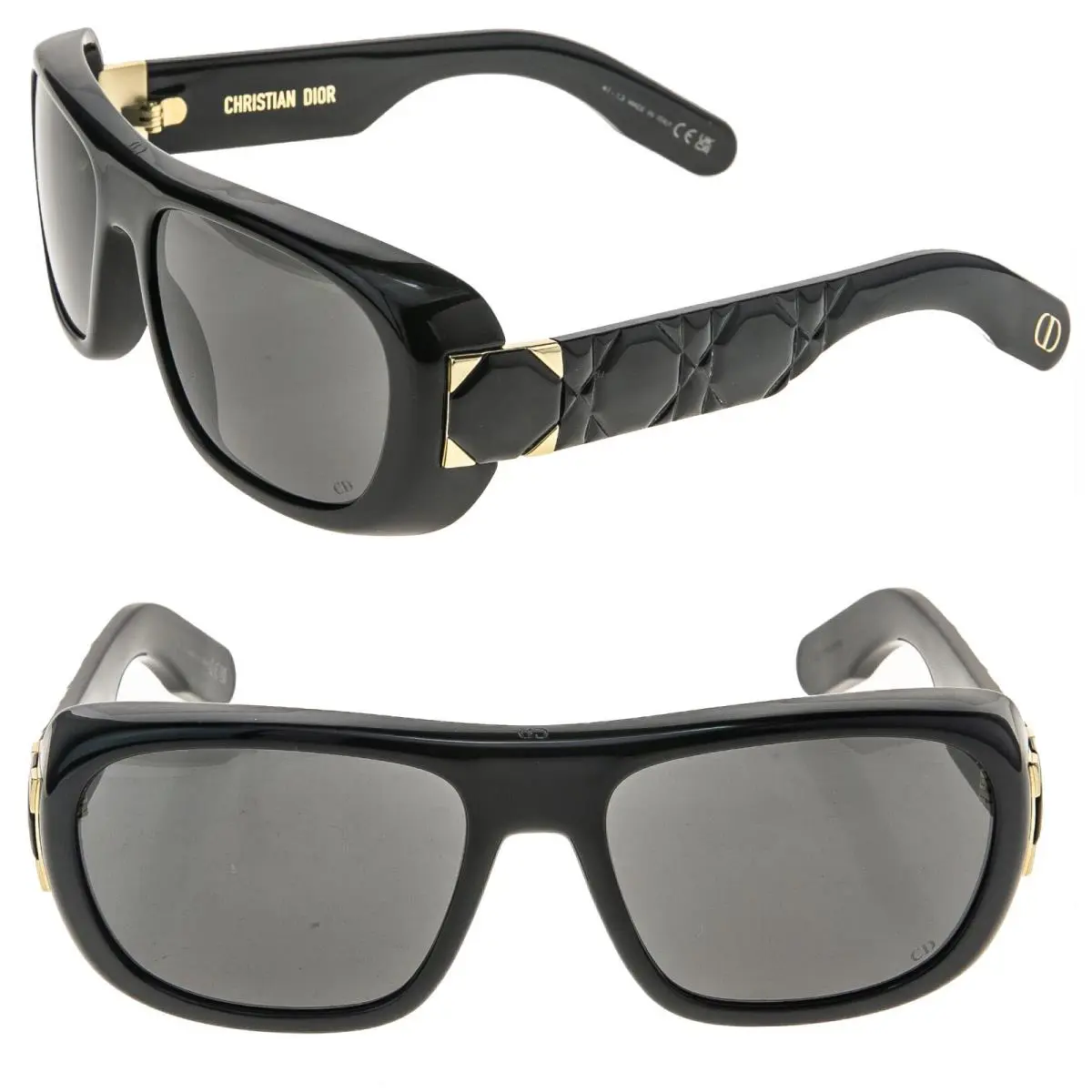 Christian Dior Lady 9522 Black Cannage S1I Visor Mask Sunglasses CD40115I 95.22