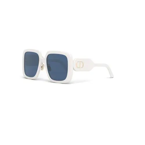 Christian  Bobby S2F 95B0 Ivory/blue Square Women`s Sunglasses by Dior
