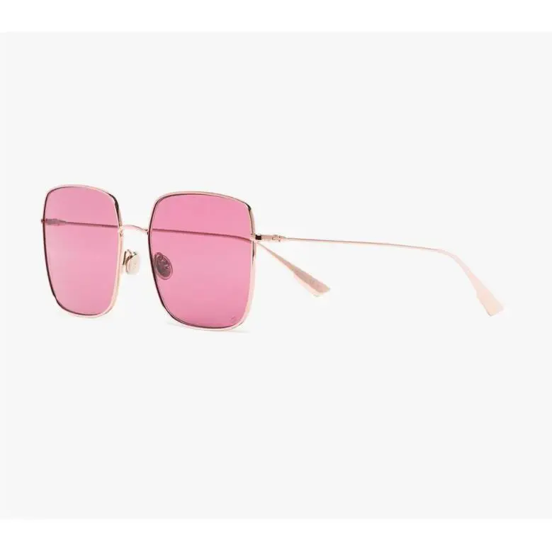 Dior Stellaire 1 Pink Square 59mm Woman`s Sunglasses R1654 - Frame: Pink, Lens: Pink