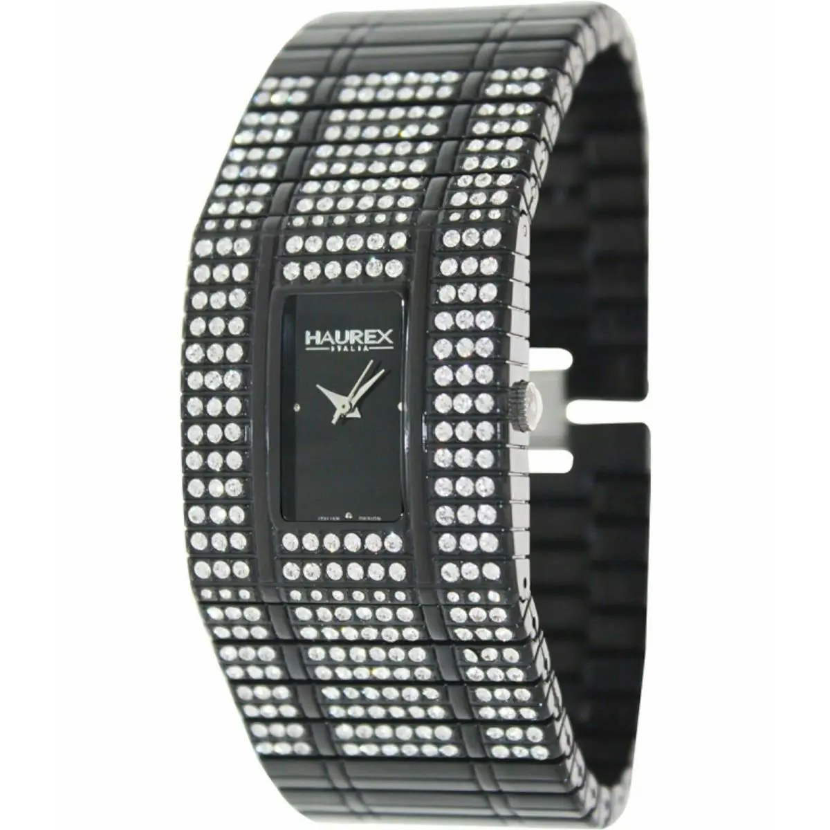 Haurex NX368DNW Womens Honey PC Black Watch 30m Plastic Quartz Square Analog