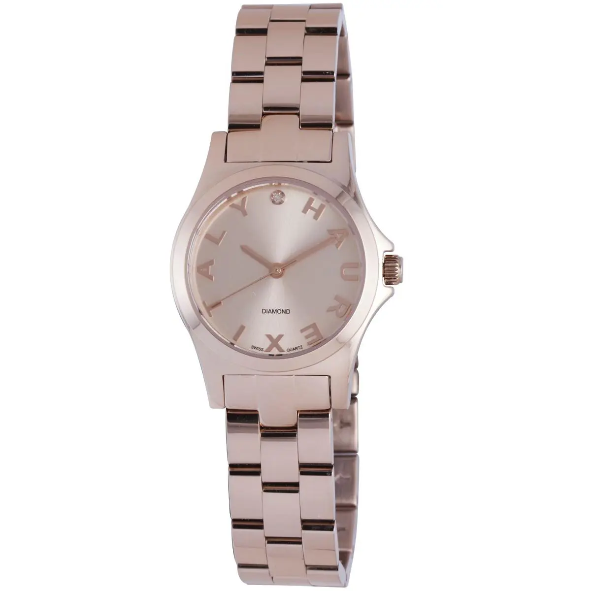Haurex Italy Women`s 7R505DDS City Diamond Rose Gold IP Coated Steel Watch