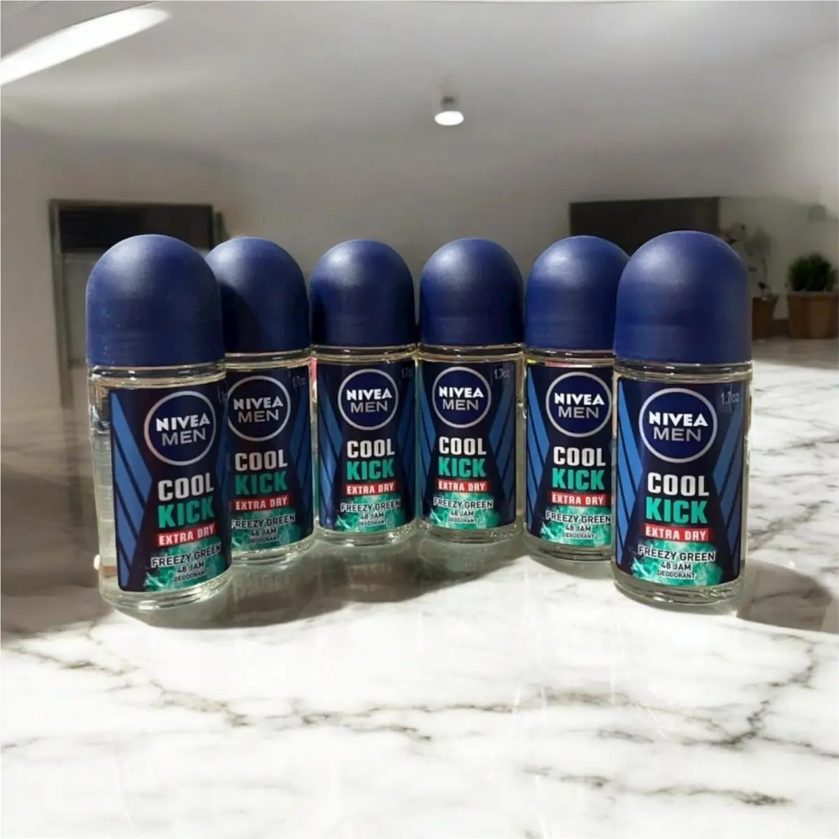 Nivea Men Cool Kick Roll-on Deodorant Extra Dry 48H 6 Pk 50 ML