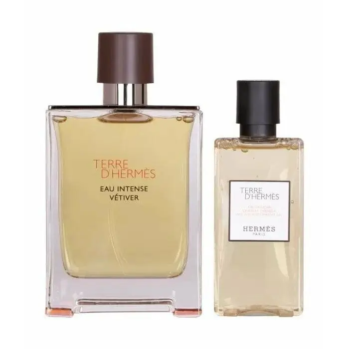 Terre D`hermes Eau Intense Vetiver 3.4 oz Edp Spray+ 2.8 Gel Men`s Set