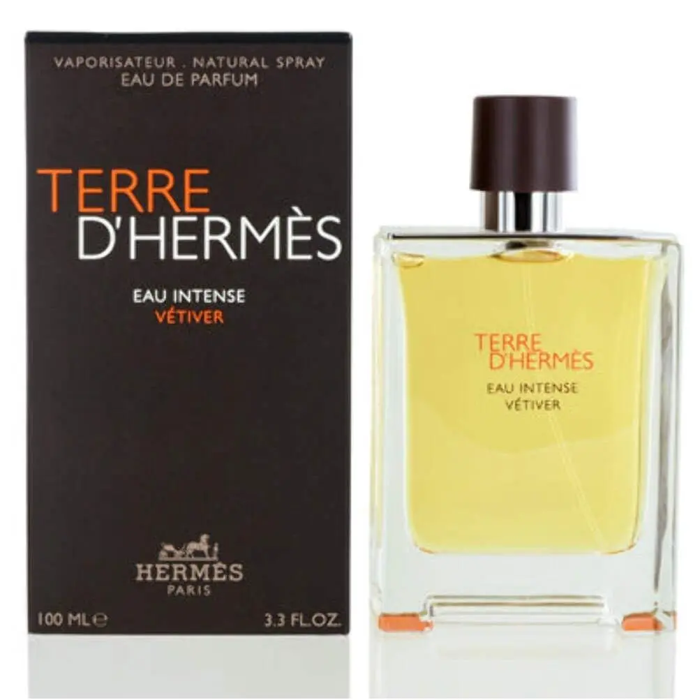 Hermes Terre D`herm Eau Intense Vetiver Eau De Parfum For Men 3.4 Ounce