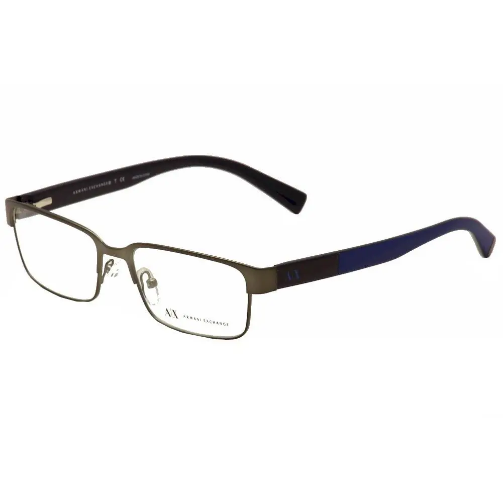 Armani Exchange AX1017 6084 Men`s Eyeglasses Matte Gunmetal Optical Frame 54mm