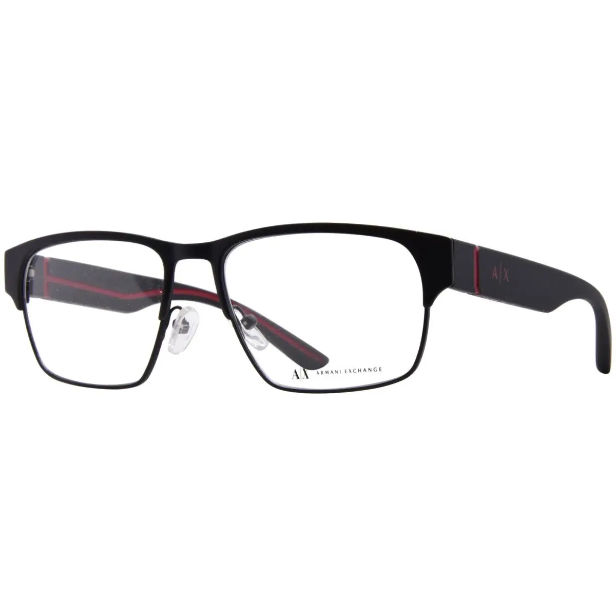 Armani Exchange AX1059 6000 Eyeglasses Men`s Matte Black Full Rim Rectangle 56mm