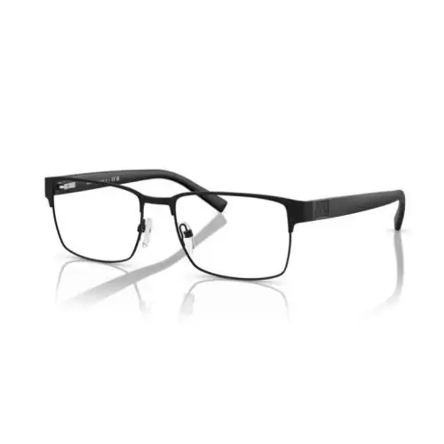 A X Armani Exchange Men`s AX1019 6063 54 Metal Square Eyeglass Frames - Matte Black/Demo Lens, Frame: Matte Black