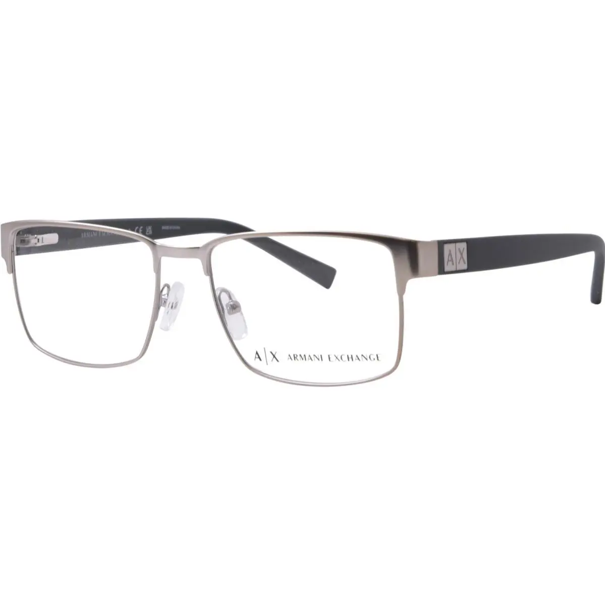AX1019 6020 Eyeglasses Men`s Matte Silver Full Rim 54mm by Armani Exchange