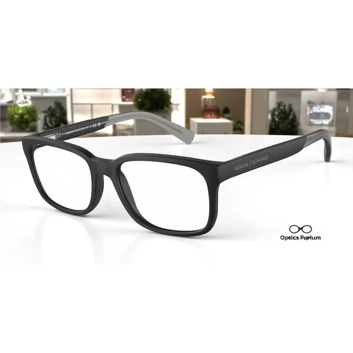 Armani Exchange AX3029 8182 Matte Black Demo Lens 54 mm Men`s Eyeglasses