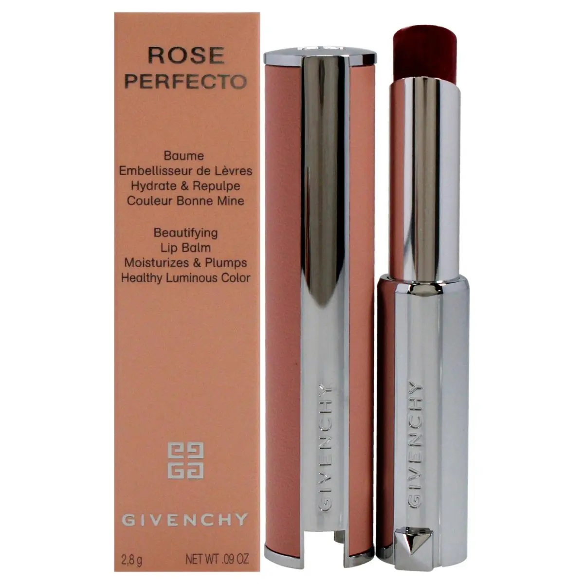 3 Pack Rose Perfecto Plumping Lip Balm-37 Rouge Graine by Givenchy For Women - 0