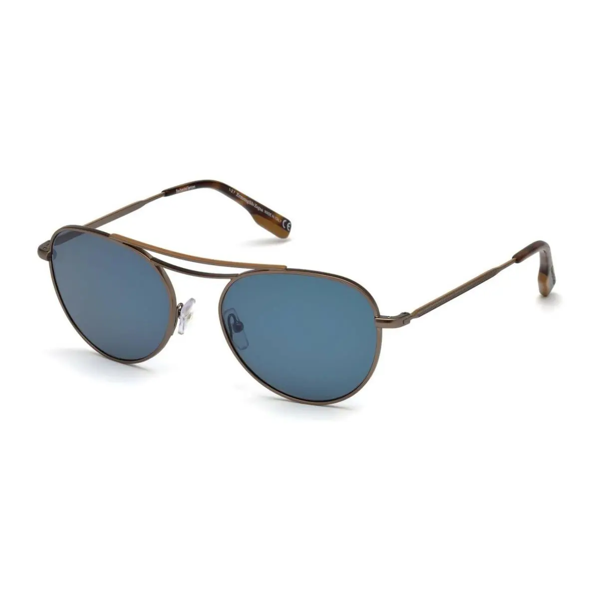 Ermenegildo Zegna Sunglasses ez0103 35V Matte Bronze Havana Blue 54m no Case
