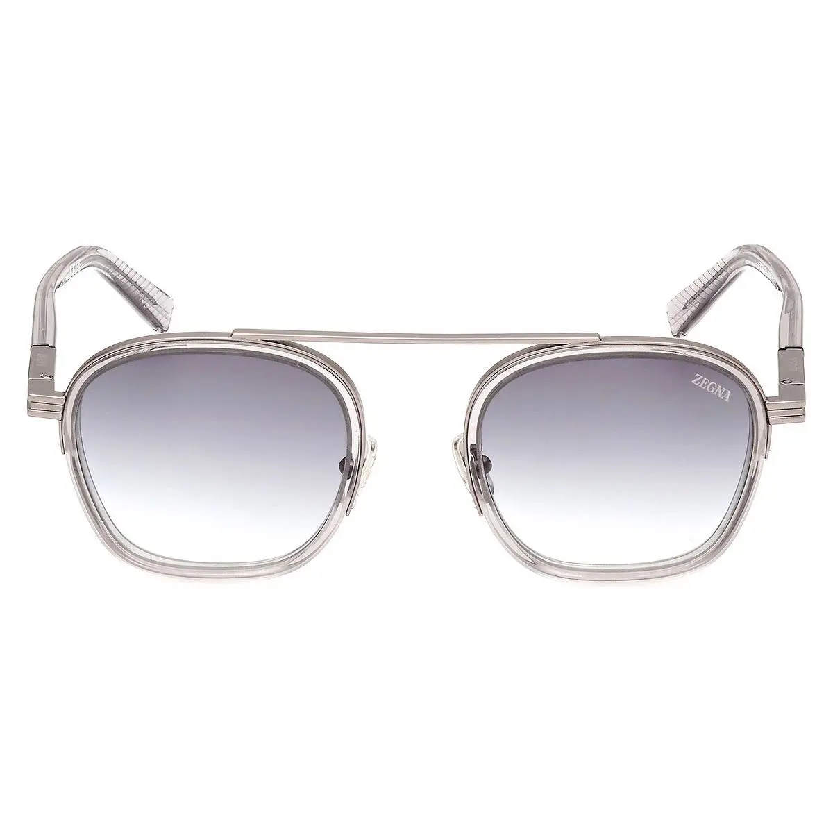 EZ0231 Sunglasses Men Shiny Gray 51mm by Ermenegildo Zegna