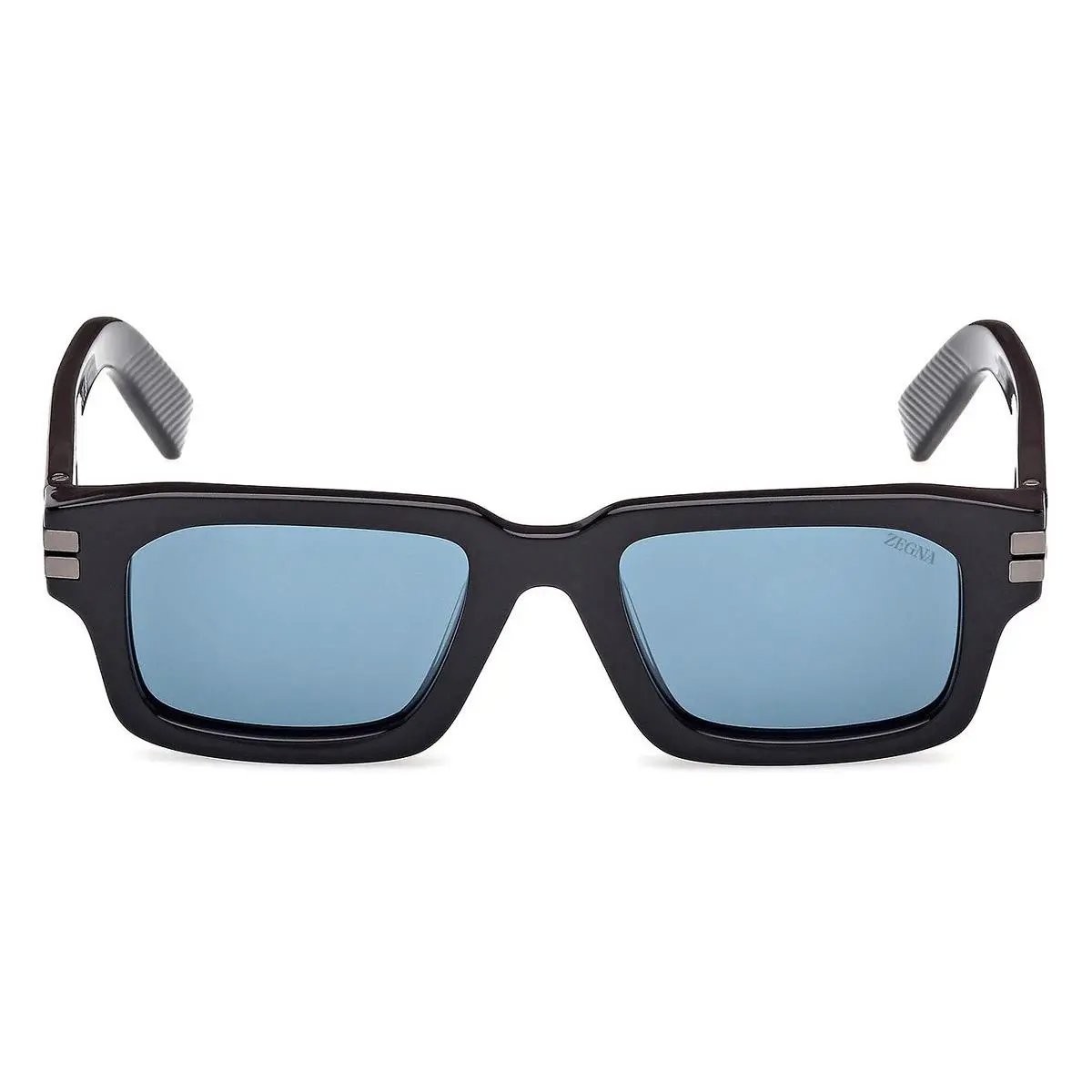 EZ0255 Sunglasses Male Shiny Dark Brown 51mm by Ermenegildo Zegna