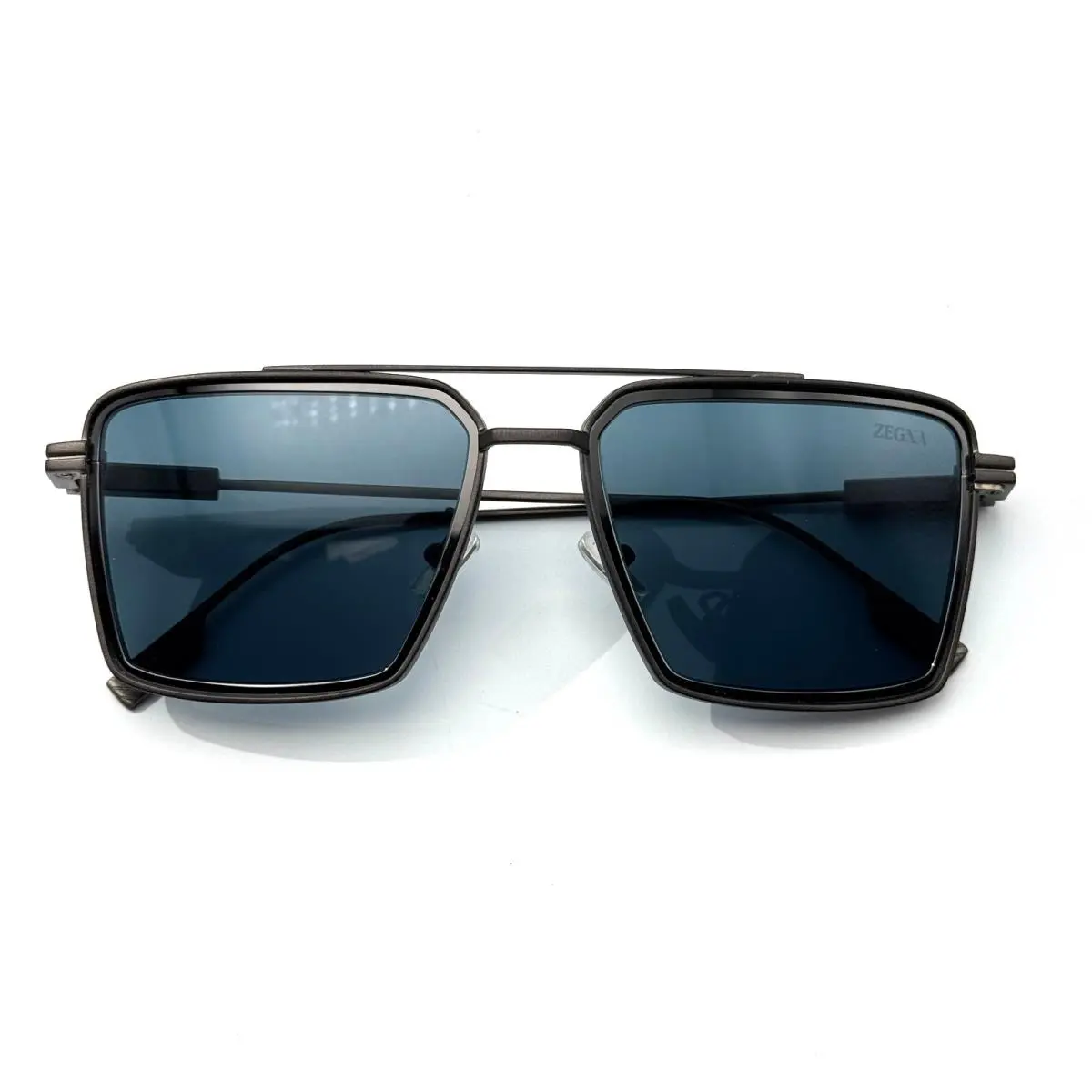 Ermenegildo Zegna Sunglasses EZ0257 37V Dark Bronze Frame Blue Lens 56-18-145