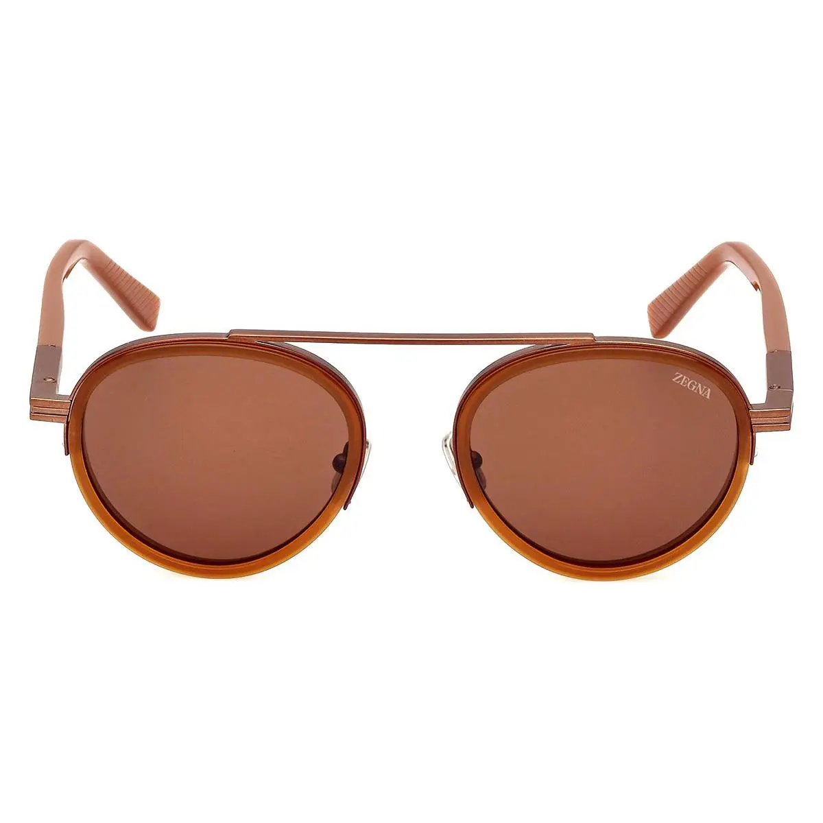 Ermenegildo Zegna EZ0242 Sunglasses Male Shiny Light Brown 51mm