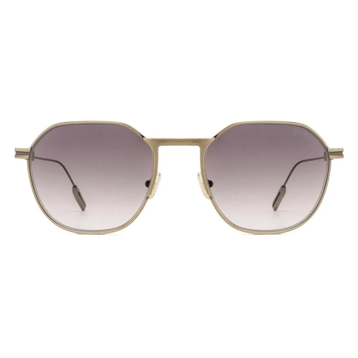 EZ0234 Sunglasses Men Shiny Pale Gold 55mm by Ermenegildo Zegna