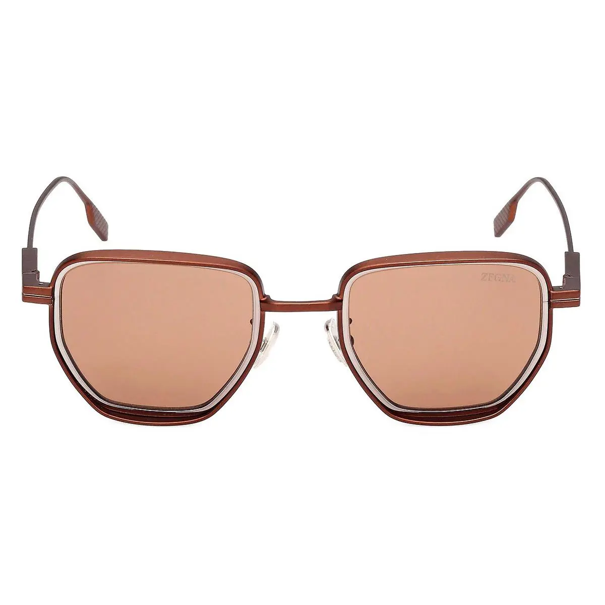 Ermenegildo Zegna EZ0256 Sunglasses Male Matte Dark Bronze 49mm