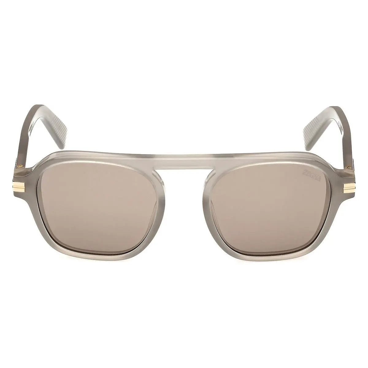 EZ0241 Sunglasses Men Shiny Gray 51mm by Ermenegildo Zegna