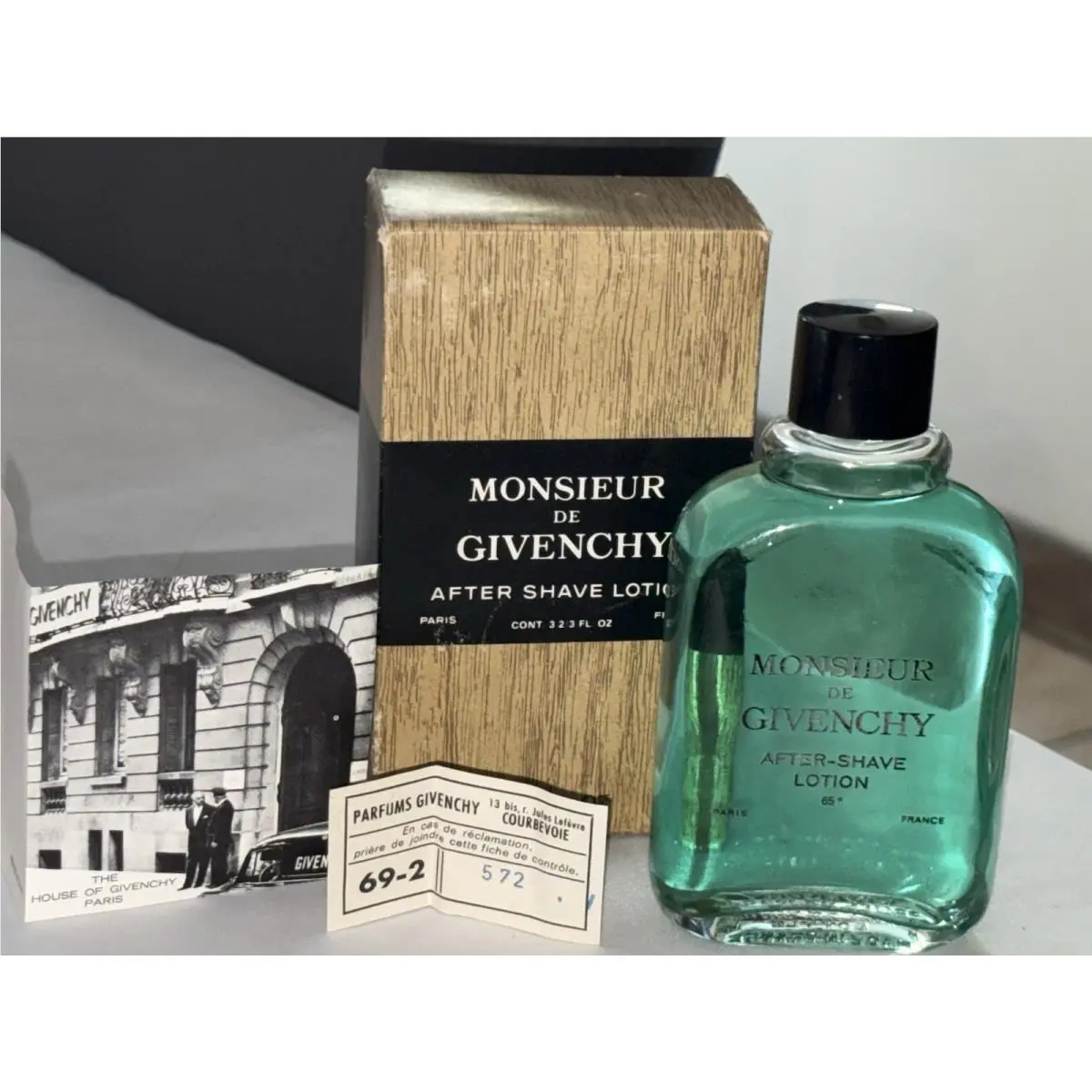 Vintage Monsieur DE Givenchy France Aftershave Lotion 3 2/3 OZ Ref. 572