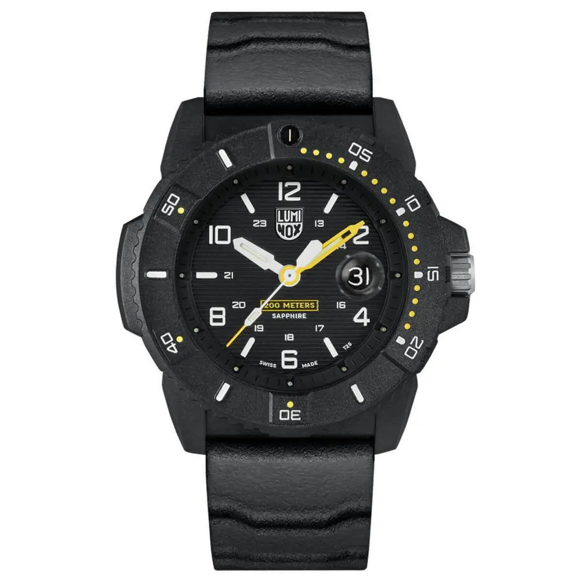 Men`s Watch Navy Seal 3600 Series Quartz Black Dial Rubber Strap 3601 by Luminox