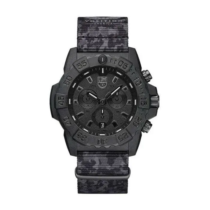 Men`s 45mm Volition Navy Seal Black/gray Camouflage Watch XS.3581.BO.VOL by Luminox