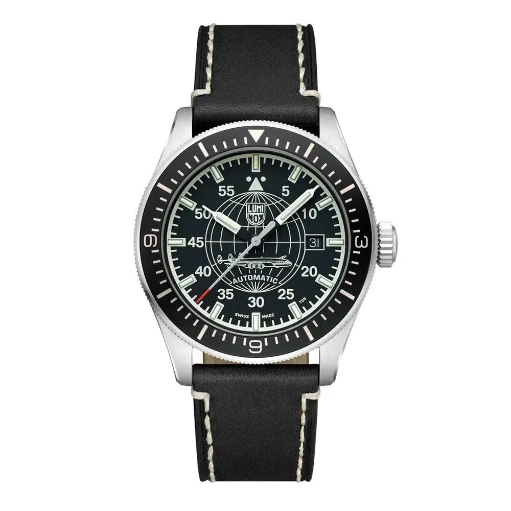 Luminox Constellation Automatic Black Dial Leather Band Men`s Watch XA.9601