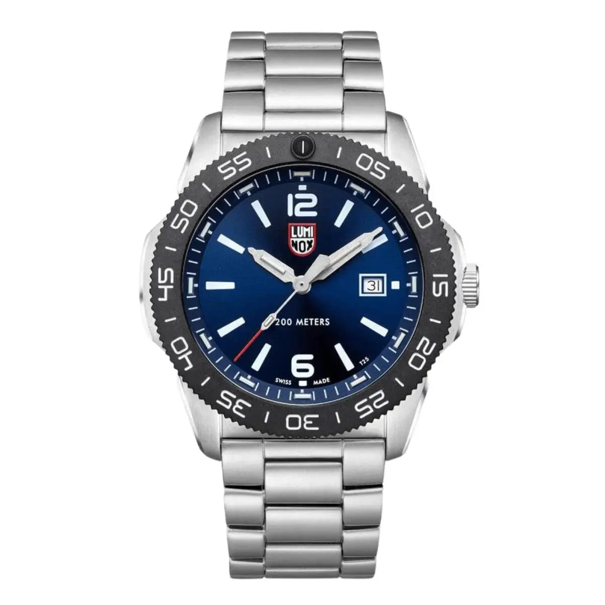 Luminox XS.3123 Pacific Diver Dive Men`s Quartz Watch 44 mm Silver/blue - Blue, Silver, Quartz