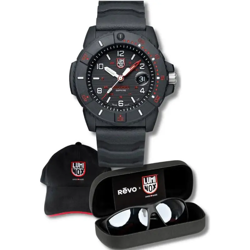 Luminox Set X Revo Navy Seal Watch + Sunglasses + Hat XS.3615 Set