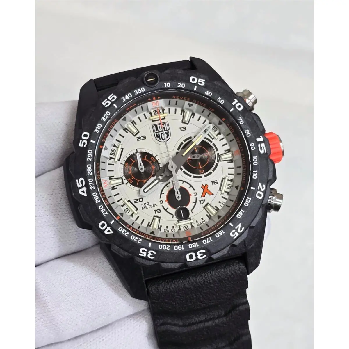 Luminox `bear Grylls Survival` Chronograph W/compass Men`s Watch XB.3748 - Dial: Gray, Band: Gray, Bezel: Gray